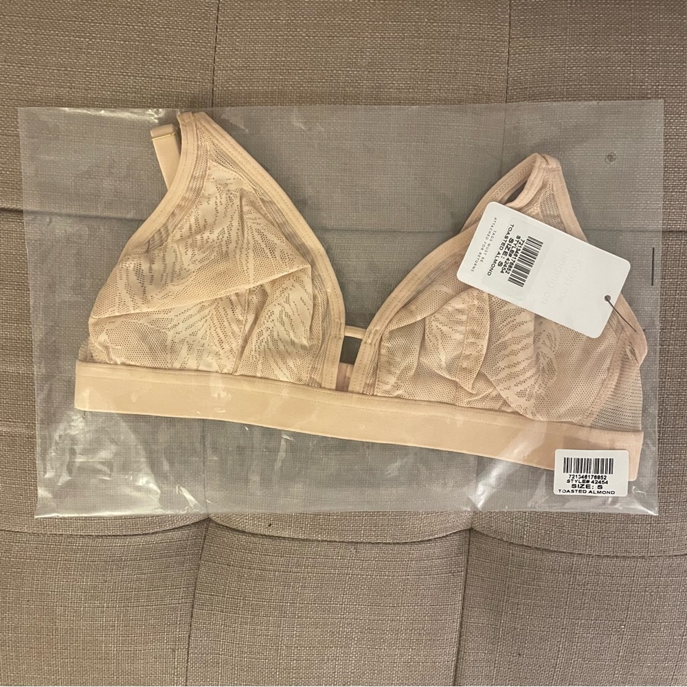 NWT Lively The Smooth Lace Bralette: Toasted Almond Size Small - Picture 9 of 9